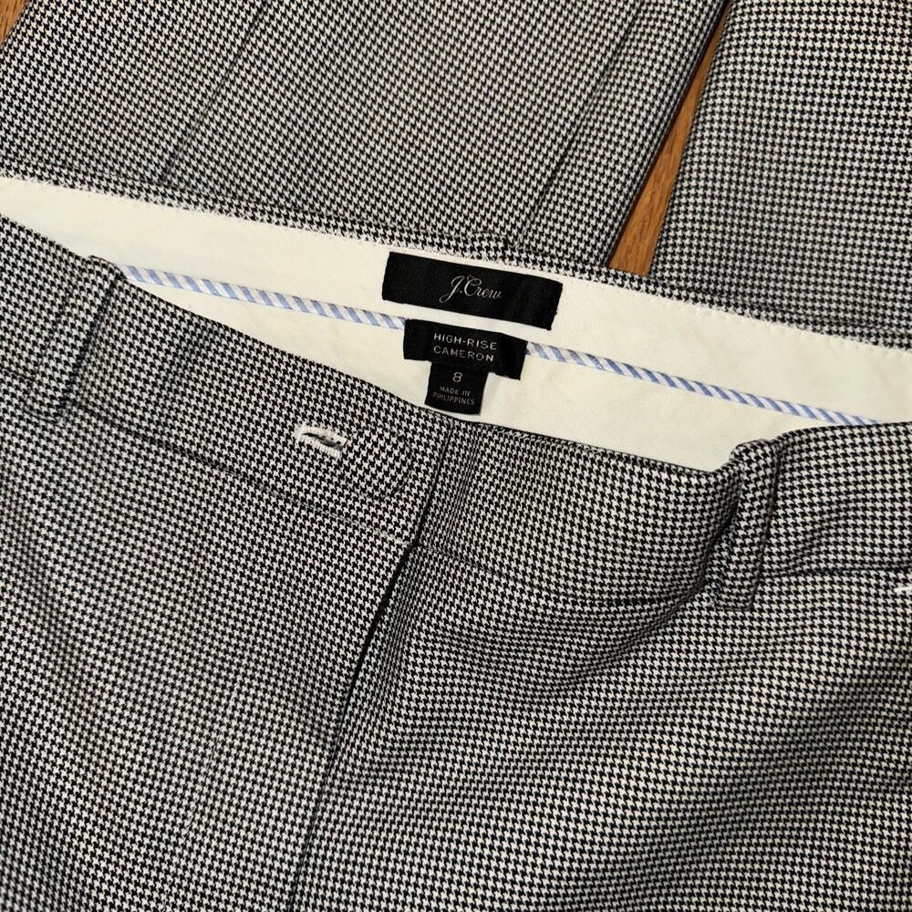 J.Crew High Rise Cameron Houndstooth Ankle Pants Size 8 Style #AB682 - Picture 6 of 7